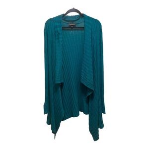 Lane Bryant A-Symmetrical Cardigan​​​​ Teal  Size 14-16, EUC